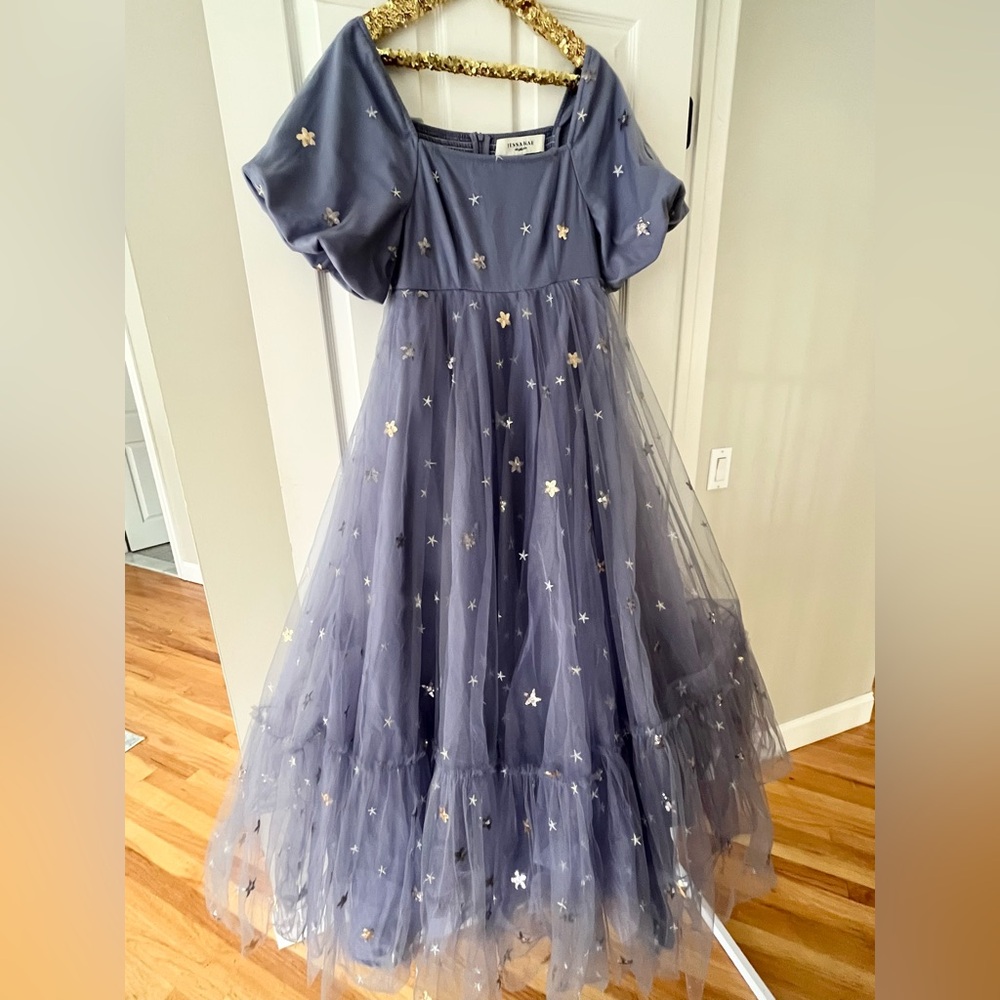 JessaKae Wendy Starry Gown Dress in Blue Star Blur whimsigoth fairycore - Picture 4 of 7